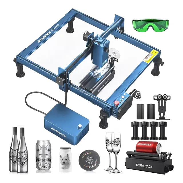 Atomstack A20 Pro 20w Gravador Corte A Laser Cnc Com R3 Rolo