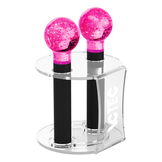 Kit Esferas Cromoterapia Rosa Com Glitter + Suporte Acrílico Kit Esferas Cromoterapia Rosa Com Glitter + Suporte Acrílico