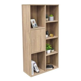 Librero Top Living Tokio Con Entrepaños Y Puerta Mueble Estilo Minimalista Color Madera Marrón Claro Librero Top Living Tokio Con Entrepaños Y Puerta Mueble Estilo Minimalista Color Madera Marrón Claro