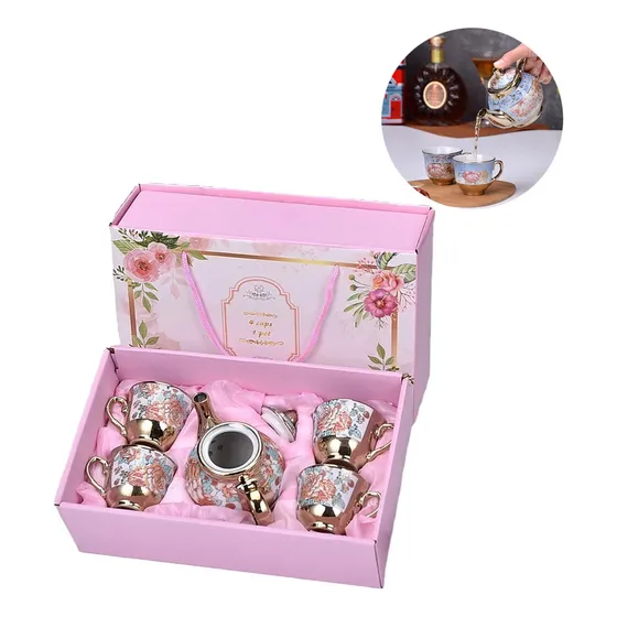 A Juego De Té De Cerámica, Juego De Recuerdo Para Tazas De