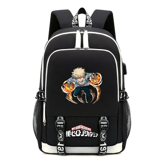 Chavo Mochilas Bakugo My Hero Academia Mochila Moda Ligera N