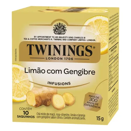 Chá Twinings Limão e Gengibre Caixa X 10 Sachês De 1,5 Gr
