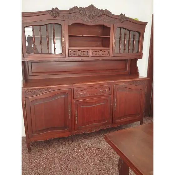 Juego De Comedor  Antiguo De Roble Estilo Provenzal