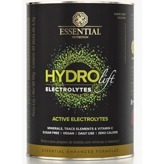 Hydrolift Electrolytes 30 Sticks Zero Cal Essential Nutriton Sabor Limão Siciliano