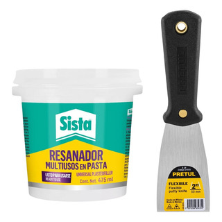 Kit Resanador Multiusos Blanco Sista 475ml + Espátula De 2 Kit Resanador Multiusos Blanco Sista 475ml + Espátula De 2