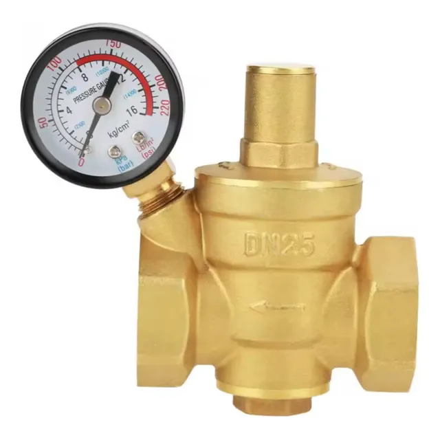 Válvula Reguladora Presión Para Agua 1 Pulgada Con Manometro