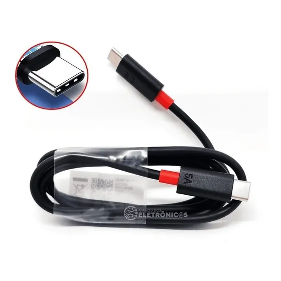 Cabo 45w Tipo C Duas Pontas Usb-c Para Moto One Hyper