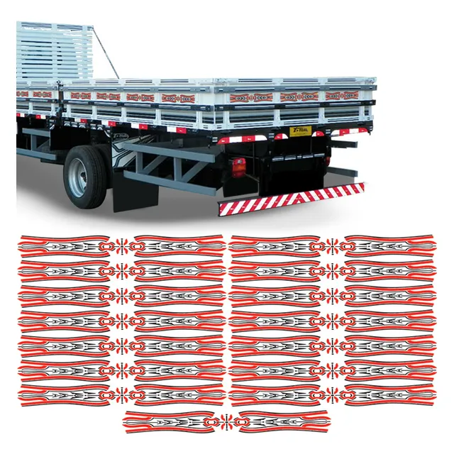 Adesivo Carroceria Caminhão Universal -vermelho-genérico