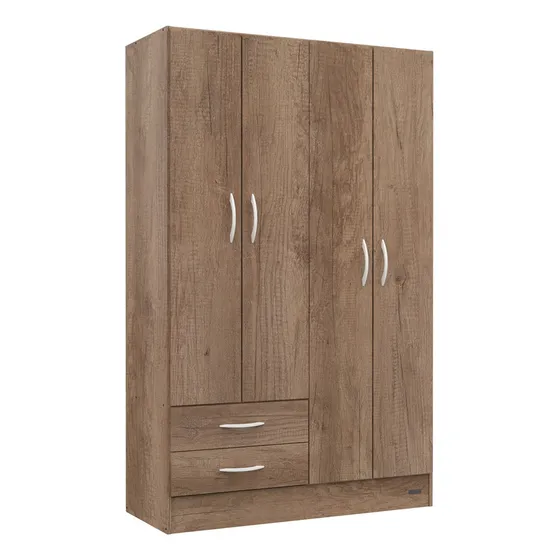 Placard Ropero 4 Puertas 2 Cajones Pack 24 Mosconi Grei
