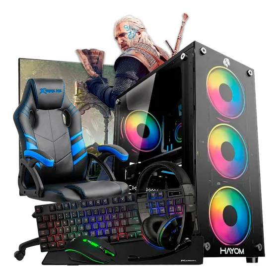Computador Gamer Barato Completo Monitor 21 + Cadeira Game