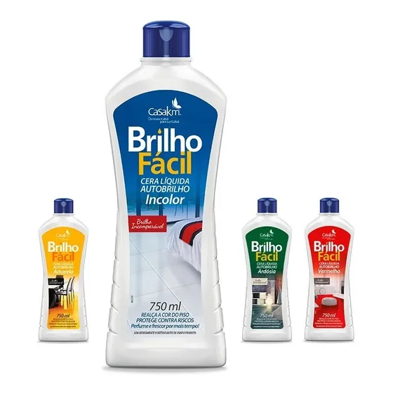 Cera Liquida Limpadora Para Pisos Casa Brilho 750ml - 1 Un.