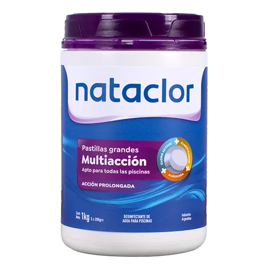 Cloro En Pastillas Multiacción 200gr De 1kg Nataclor