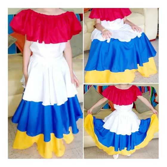 Vestido Folklore Venezuela Llanera Talla 6/7 Niña