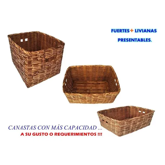 Cestas De Mimbre Fuertes Y Livianas Al Mayor Oferta 