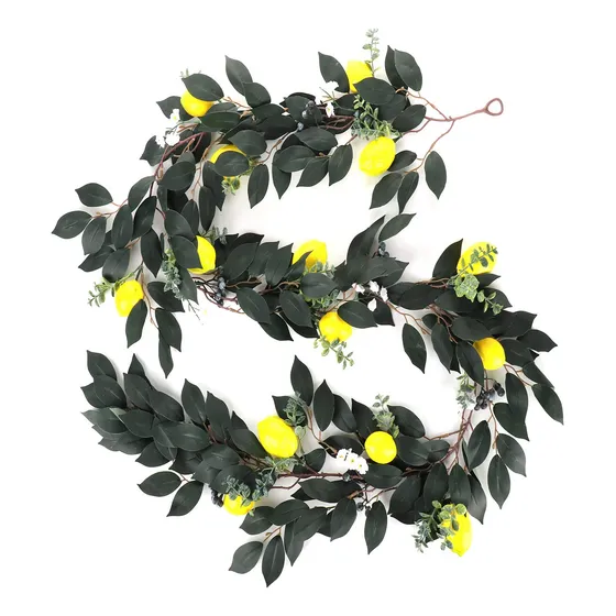 Guirnalda Artificial Limon 54.1 Ft Diseño Color Amarillo