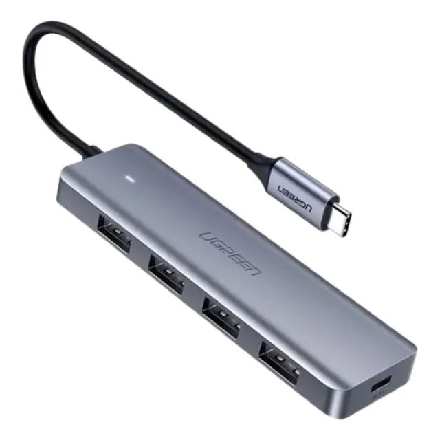 Ugreen Hub 4 En 1 Tipo C A Usb 3.0 5gbps Gris