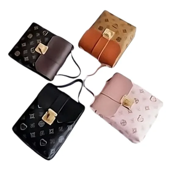Bolso Bandolera De Dama En Cuero Sintético Correa Ajustable