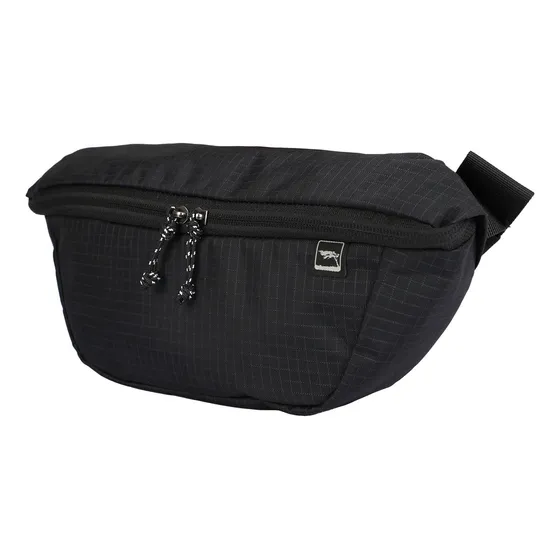 Banano Amplio De 3 Bolsillos Tela Ripstop Cochamó De Lenga® Color Negro