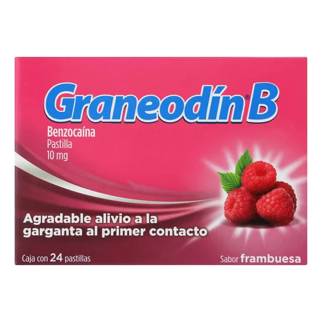 Graneodin-b Pastillas Sabor Frambuesa, 24 Pastillas