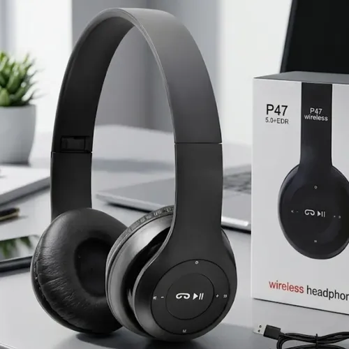 Fone de Ouvido Bluetooth P47 Sem Fio Wireless com Microfone e