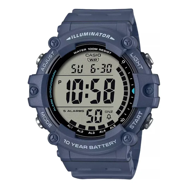Reloj Casio De Hombre Ae-1500wh Malla Azul Bisel Azul