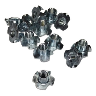 Porca Garra 1/4 Zincada Para Fixação Em Madeira C/ 100 Peças Porca Garra 1/4 Zincada Para Fixação Em Madeira C/ 100 Peças