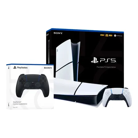 Consola Ps5 Slim Edición Digital + Dualsense Adicional Negro