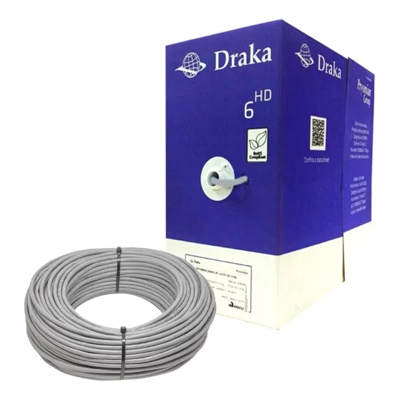Cabo De Rede Cat6 305m 4x24awg Cinza Prysmian