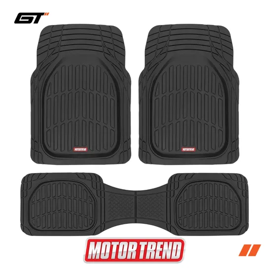 Alfombras Tipo Bandeja Universales Motor Trend 3 Pzas Negra