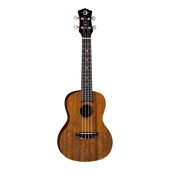 Luna Tattoo Concert Ukelele Caoba Bolsa Concierto Saten