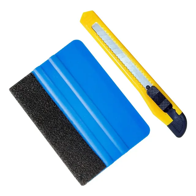 Kit Espátula E Estilete Para Aplicar Adesivo Papel De Parede