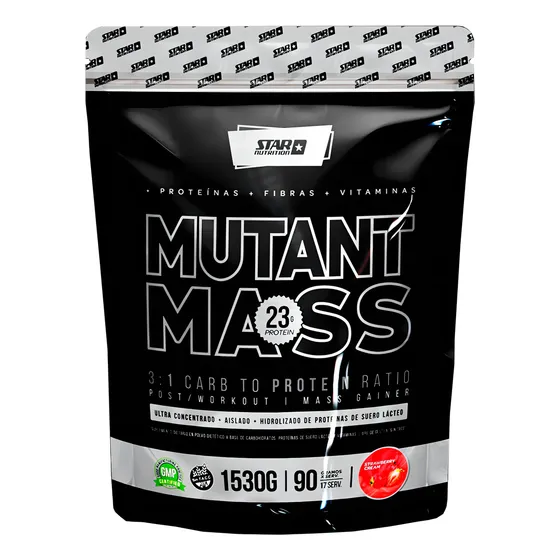 Mutant Mass 1.53 Kg Star Nutrition Con Arginina Sabor Frutilla