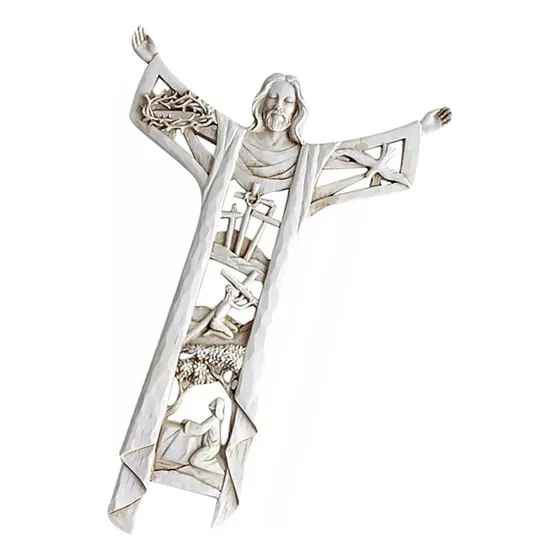 Adornos De Cruz De Jesucristo Hechos A Mano En Resina