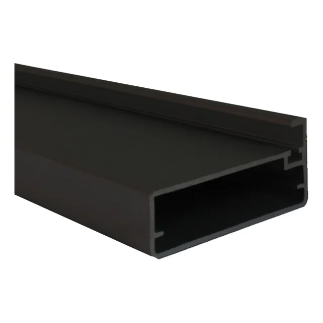 Perfil De Aluminio Para Puerta De Vidrio Negro Marca Bari