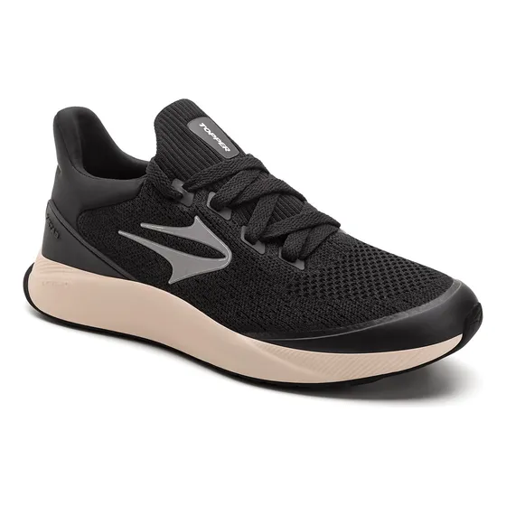 Zapatilla Topper Split  Knitted Negro/rosa Shell