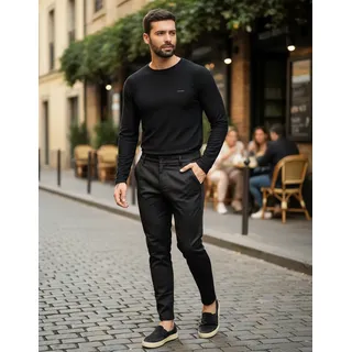 Calça Social Slim Fit Sport Fino Acetinada Bolsos Embutidos