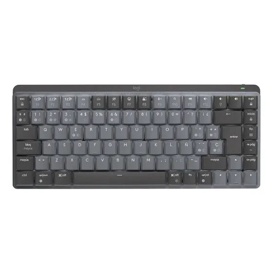 Teclado gamer bluetooth Logitech Master Series QWERTY Tactil español España color grafito con luz blanca