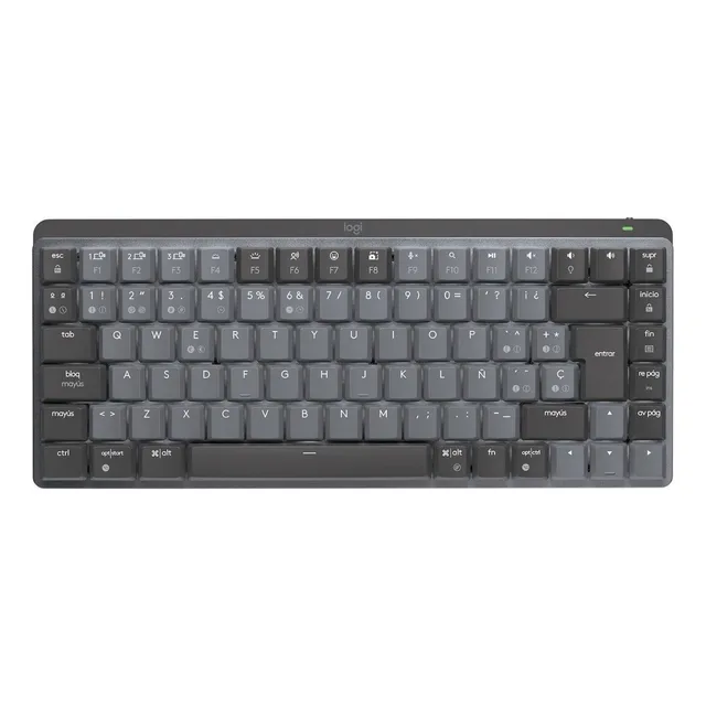 Teclado gamer bluetooth Logitech Master Series QWERTY Tactil español España color grafito con luz blanca