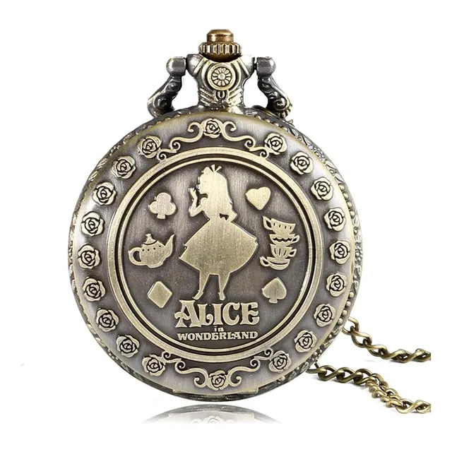 Reloj Collar Coleccionable De Alicia País De Las Maravillas
