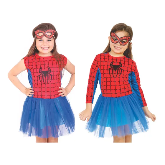 Disfraz Infantil Mujer Araña Spidergirl Tutú Nena