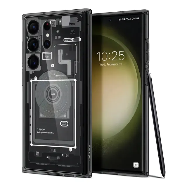 Spigen Funda Ultra Hybrid para Samsung Galaxy S23 Ultra 2023 Zero One Color Negro