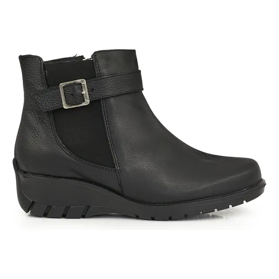 Bota Mujer Cuero Botineta Cierre Zapato Elastico Briganti