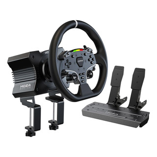 Kit De Simulacion Moza R5 , Con Volante, Pedales Y Soporte Kit De Simulacion Moza R5 , Con Volante, Pedales Y Soporte