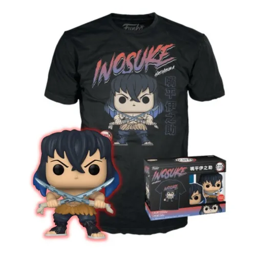 Inosuke Box Funko Pop 1057 + Polo  - Demon Slayer / Gamestop