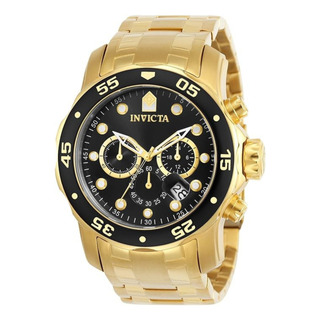 Relógio Invicta Pro Diver 0072 Banhado A Ouro 18k Com N.f Relógio Invicta Pro Diver 0072 Banhado A Ouro 18k Com N.f