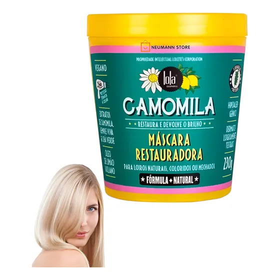 Máscara Capilar Lola Camomila Devolve Brilho Tingidos Vegano