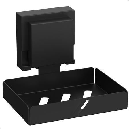 Saboneteira De Parede Porta Sabonete Com Ventosa Preto Max Saboneteira De Parede Porta Sabonete Com Ventosa Preto Max