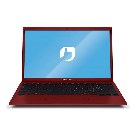 Notebook Positivo Motion Q464c-o Intel Atom Quad Core Linux 14,1'' Cor Vermelho