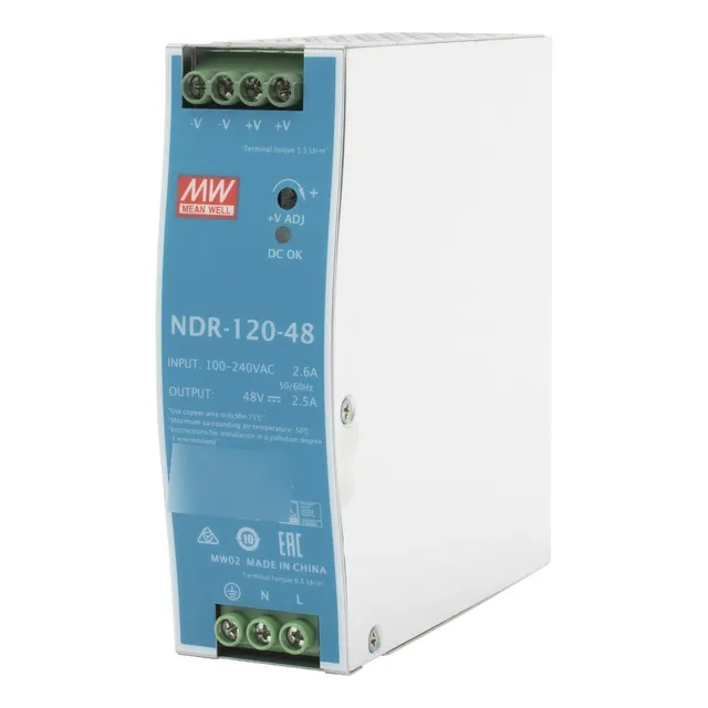 Fuente De Poder Industrial De 120 W, Salida 48 Vcc, Entrada