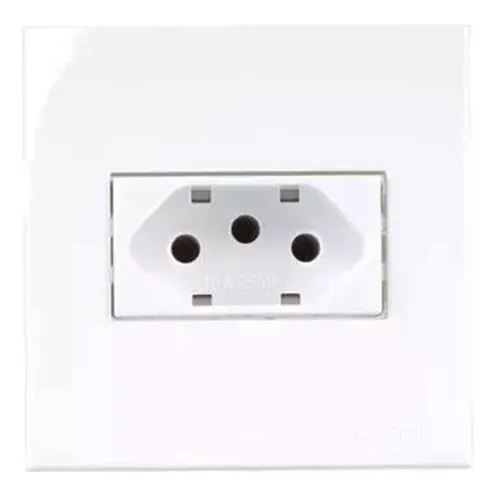 Tomada Embutir 3 Pino 20a Branco Movel Drywall Granito Gesso